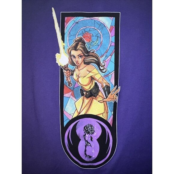 Teefury Zelda Purple Graphic T-Shirt 2XL Princess Fairytale Cotton Stretch New - Picture 3 of 4